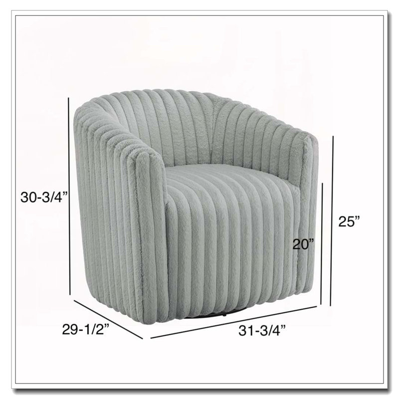 Fauteuil demi-tonneau pivotant Plush