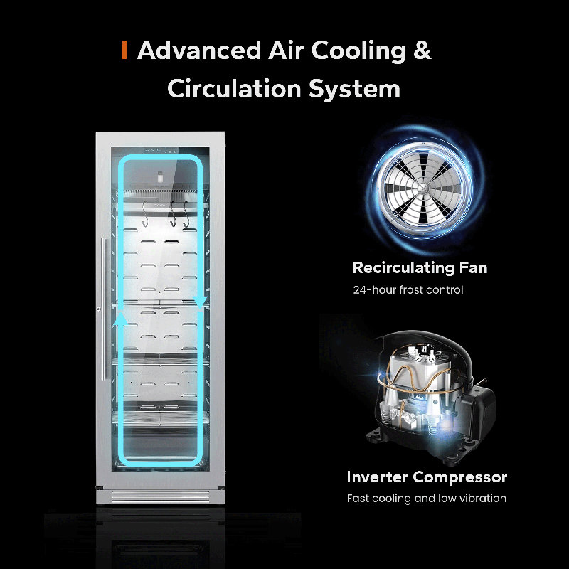 Dry Aging Refrigerator 352l Built-in Or Free-standing Dual Fan System