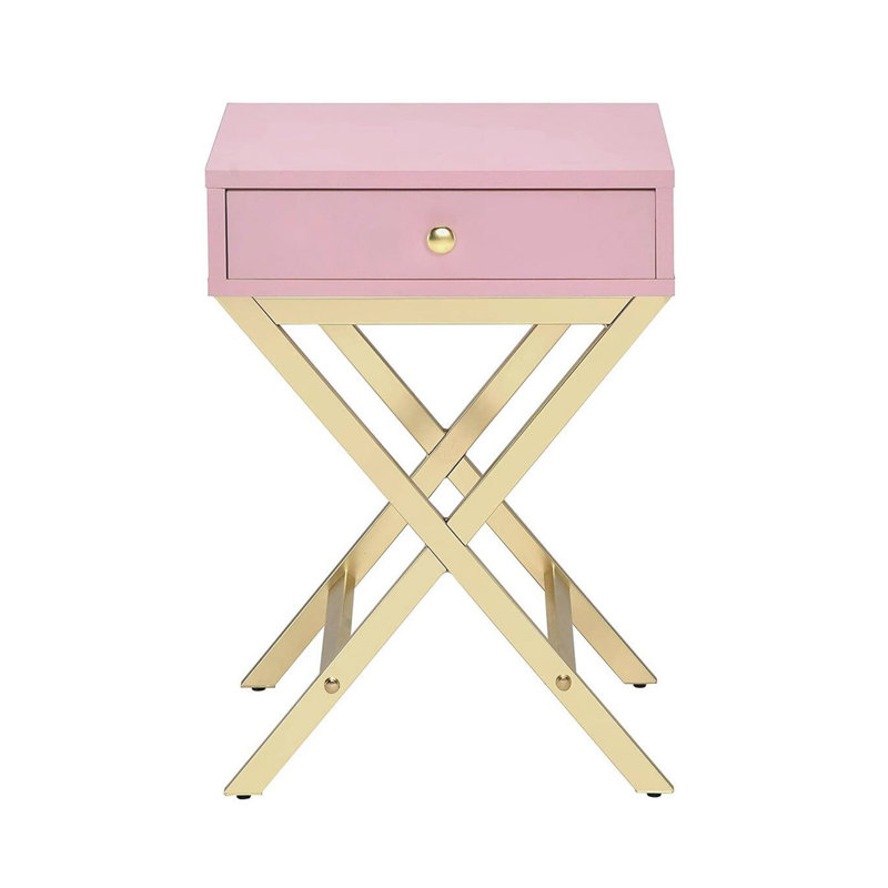Charmante table d'appoint rectangulaire avec tiroir polyvalent pour la décoration intérieure