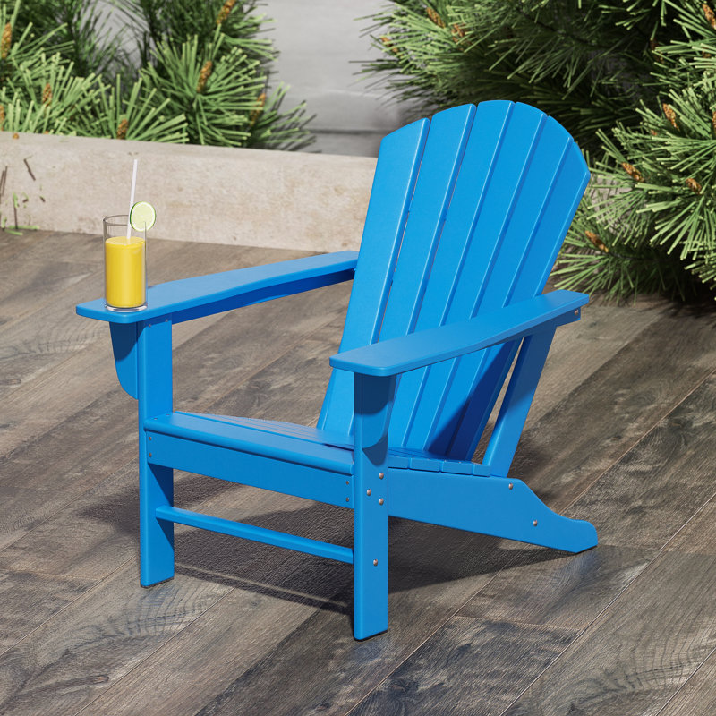 Altura Foldable Outdoor Adirondack Chair, Pacific Blue