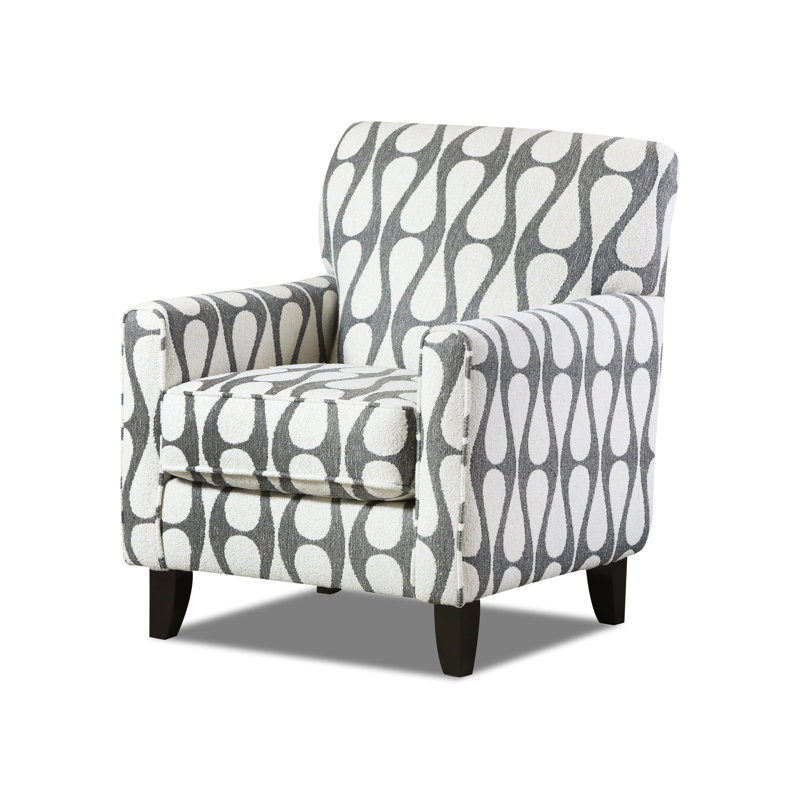 Aravis 30" Wide Polyester Armchair, Hourglass Denim Performance Velvet