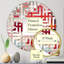 Miroir décoratif Maples Memory Crimson - Maze | Rond-96240460