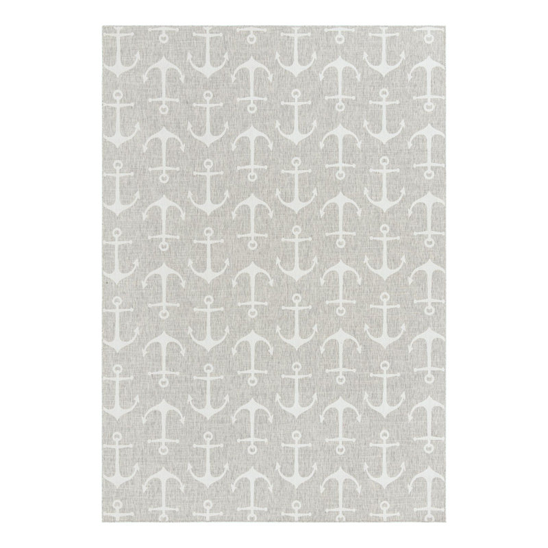 Brentwood Indoor / Outdoor Area Rug, Rectangle 10' x 14', Gray