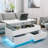 Aviad Lift Top Coffee Table with Multifunctional RGB LED Lights, Hidden Compartment and Drawers-882258395