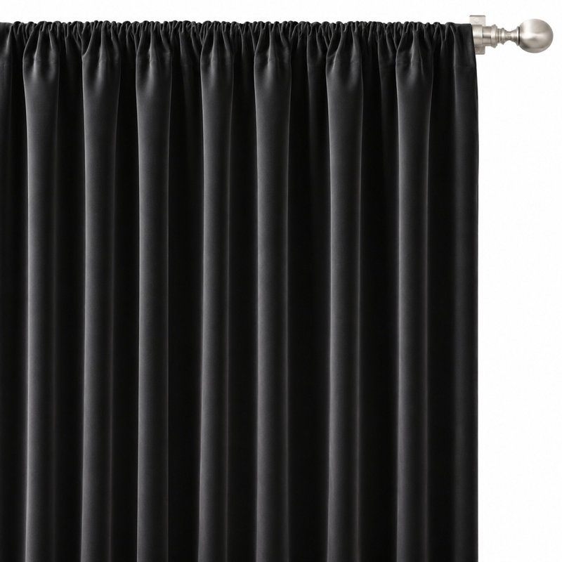 Faux Silk | Mason Fabric_MASON, Black