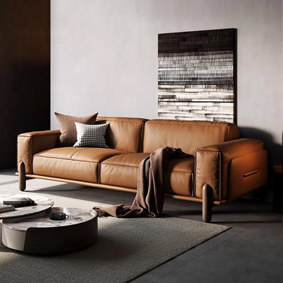 Genuine Leather Standard sofa cushion couch by Prime Electrons