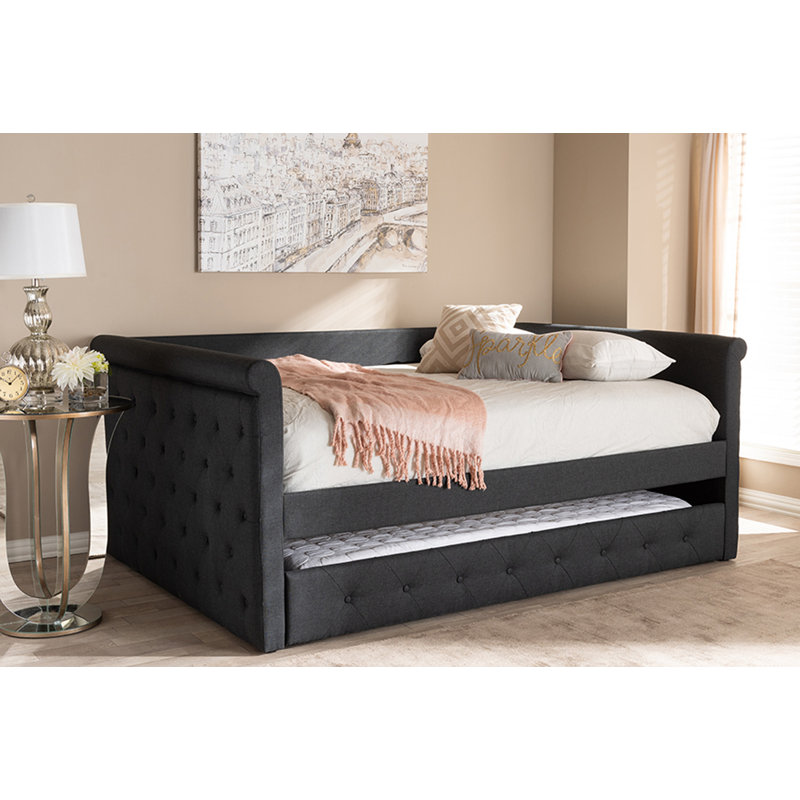 Monastiri Upholstered Daybed, Dark Gray, Queen