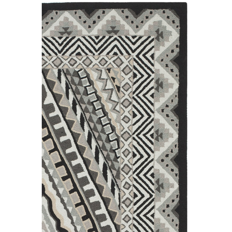 Adera Hand Hooked Performance Southwestern Rug, Rectangle 3'6" x 5'6"