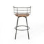Tabouret de bar pivotant en bois massif 29 po Noelia-2094261324