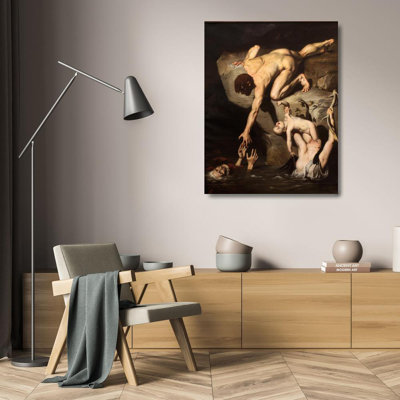 "Scene of Deluge" by  Joseph-Désiré Court - Gallery Wrap Canvas Wall Art