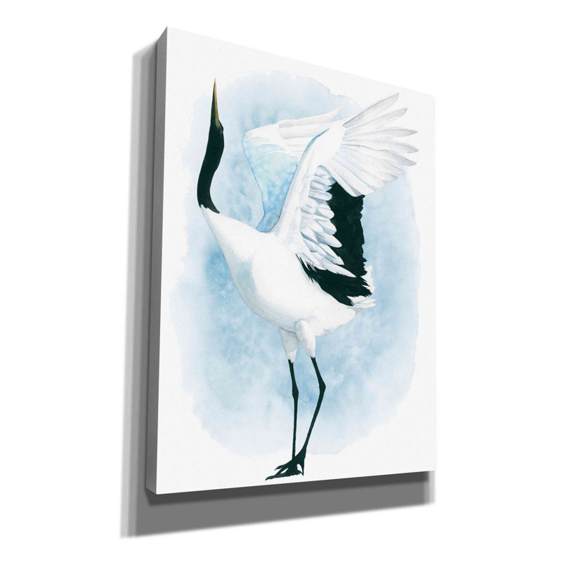Rosecliff Heights «Dancing Crane I» par Grace Popp, H 16 po x l 12 po x P 0,75 po