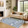 Premium Machine Washable Dockside AMF1820 Reindeers and Snowflakes Rug