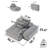 Boneless Modern DIY Combination Tufted Modular Sofa With 2 Pillows-1735020176