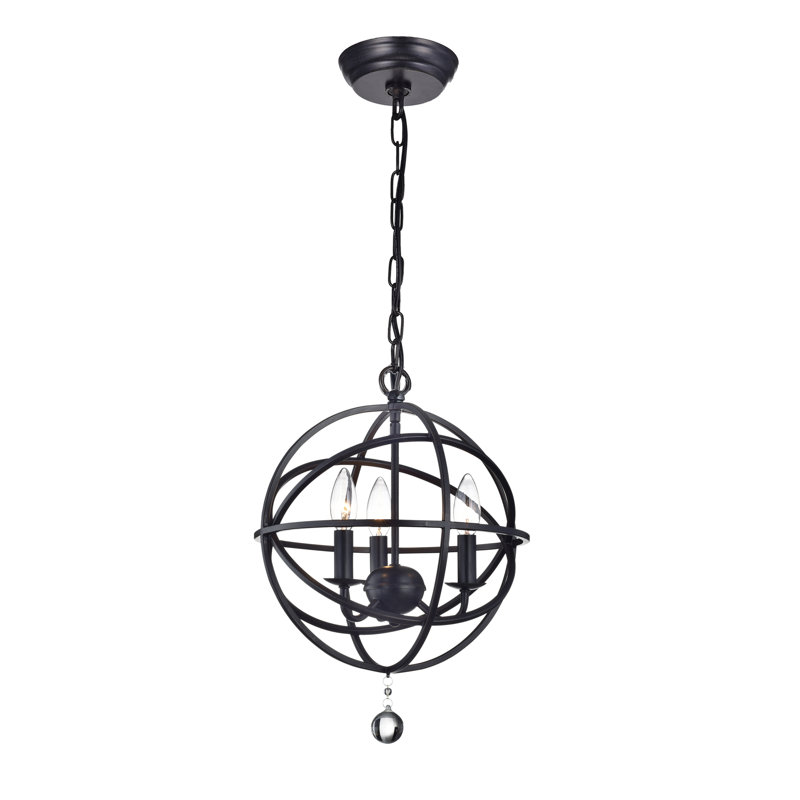 Luminaire suspendu sphère unique 3 lumières Eastcote