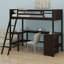 Lit mezzanine avec tablettes et bureau-423759733