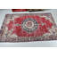 Tapis turc en laine fait à la main avec motif médaillon bohémien de couleur rouge riche pour un style rétro