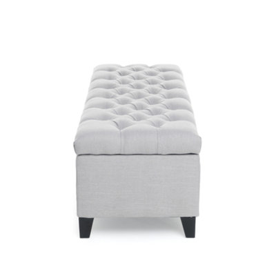 Button - Tufted and Diamond - Stitched Storage Ottoman