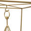 Porte-bougie moderne en fer doré de forme moderne - 21,5 po pour centre de table et de salle à manger neutre