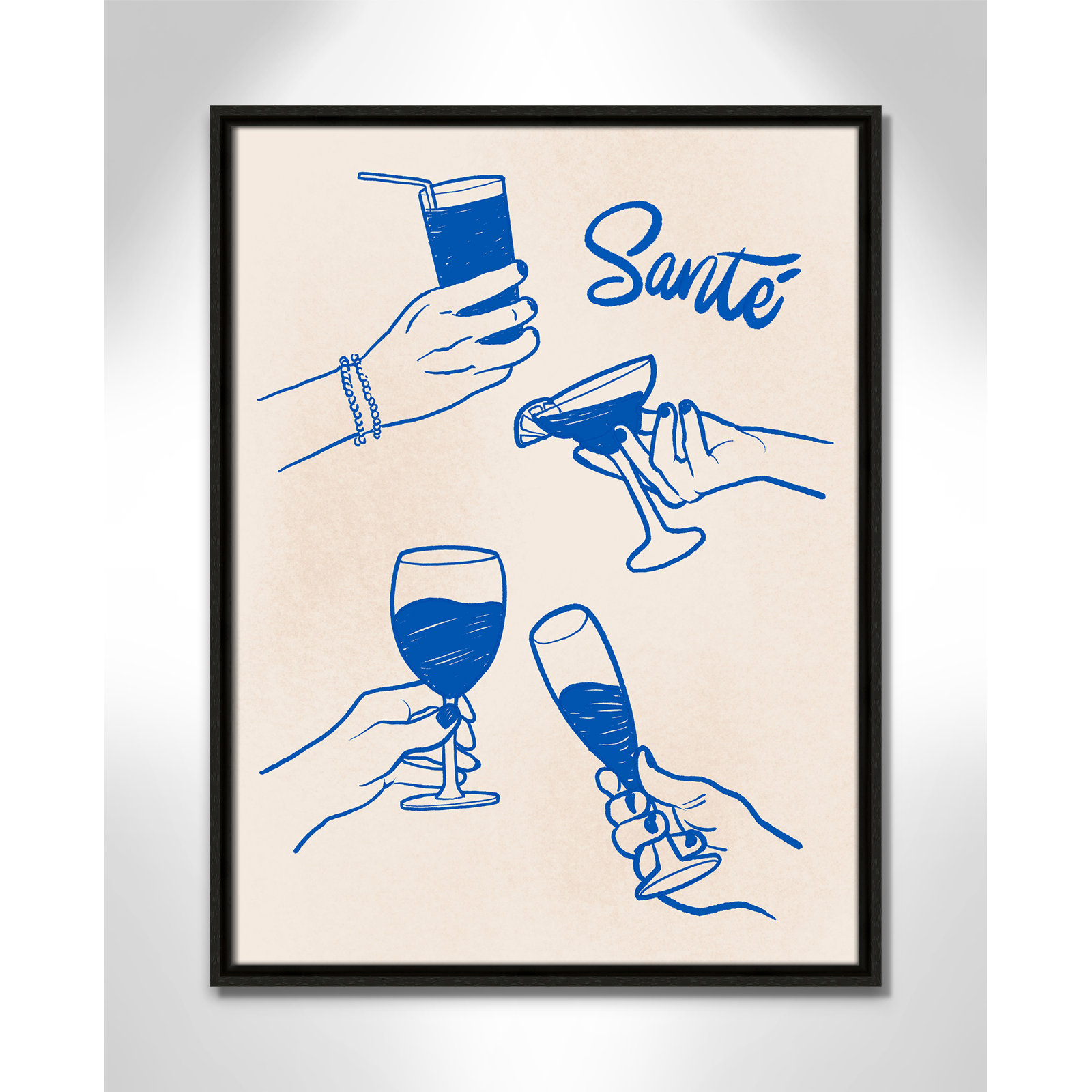 Sante Print by Kimberly Allen, 19.5'' W x 25.5'' H, Espresso Floater