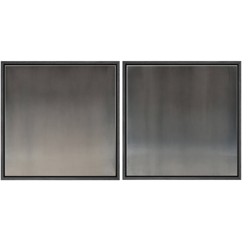 2 pièces, reproduction d'art sur toile encadrée pour une décoration moderne, H 24 po x l 24 po, Black Floater Framed