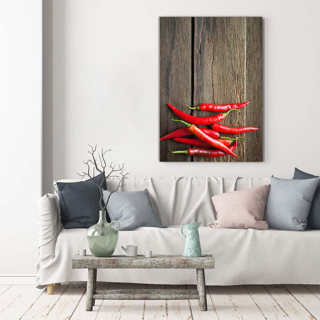 Chili Peppers - Kunstdrucke auf Leinwand - Wrapped Canvas