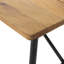 Table basse industrielle pour terrasse - bois avec finition d'aspect antique, pieds en métal noir, look antique d'extérieur de style industriel, structure en fer, résistance aux intempéries