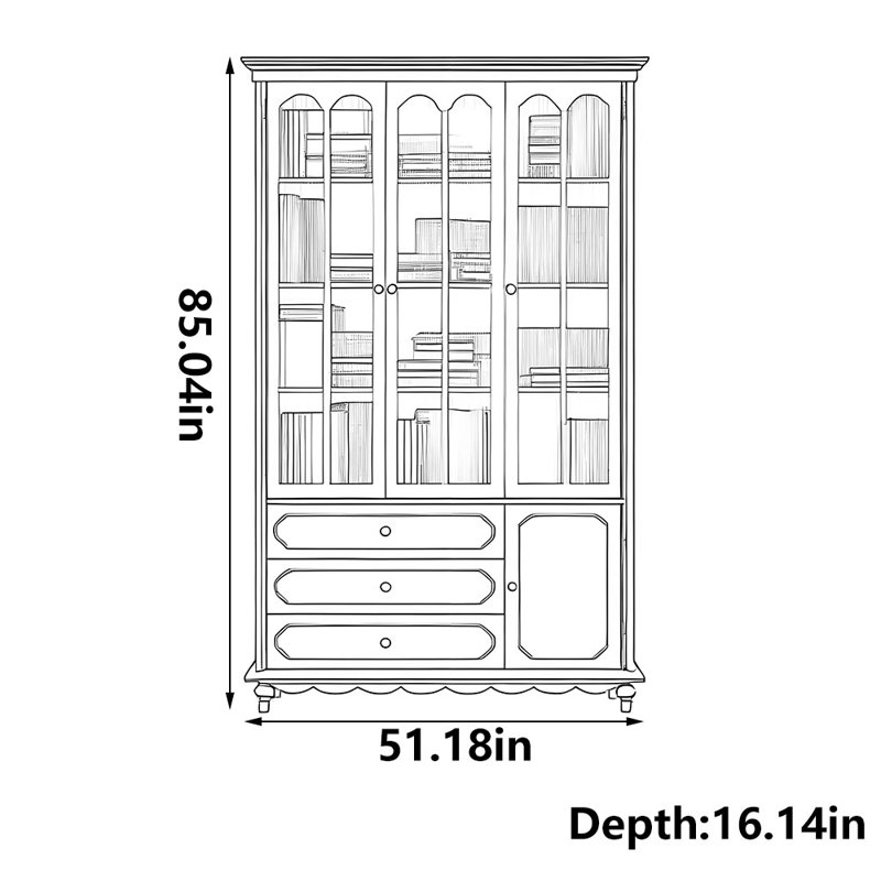 Bibliothèque romantique de style français