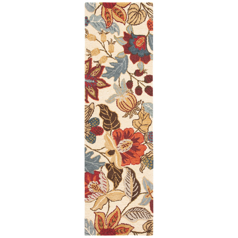 Arber Hand Tufted Wool Floral Rug, Runner 2'3" x 6'