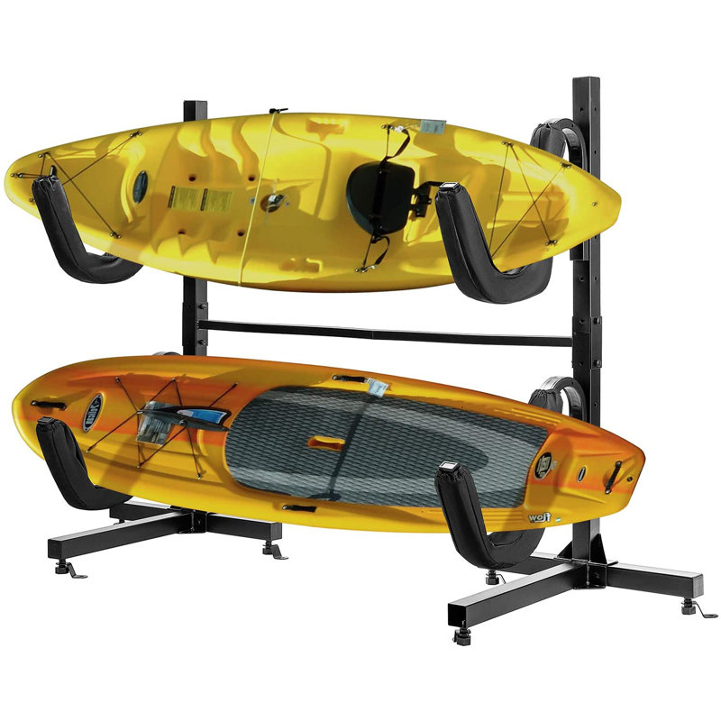 Kayak Rack For Outdoor Storage, Kayak Storage Rack Adjustable Freestanding Kayak Rack Stand Holder For Paddleboard Surfboard For Indoor Outdoor - View #10