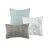 Aqua Reversible Quilt Set With Embroidered Pillows