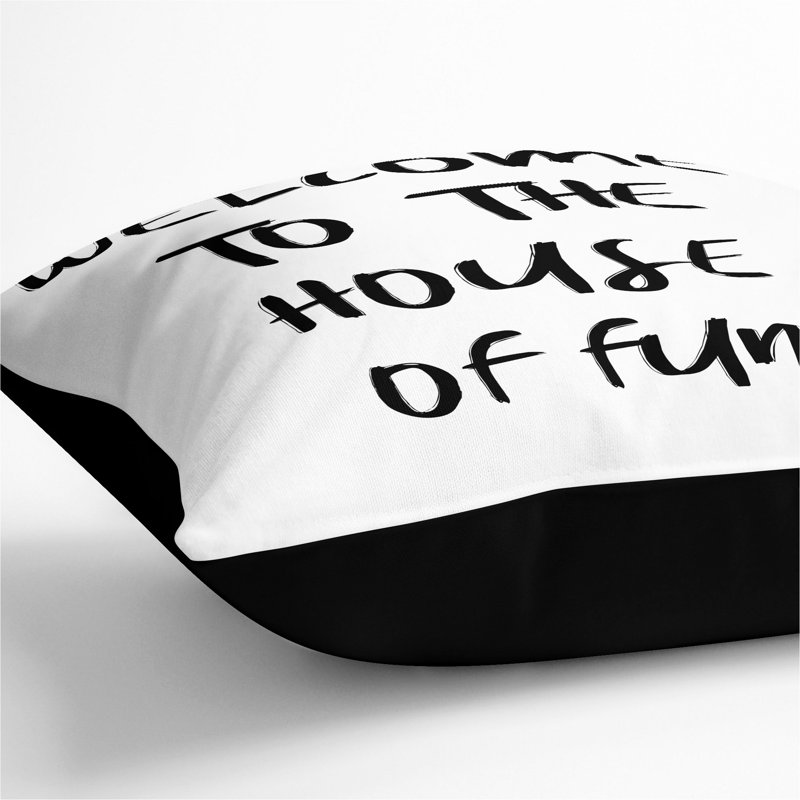 Square Cushion, 40cm H x 40cm W x 15cm D, Black