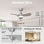 Ensemble de 2 petits ventilateurs de plafond de 91 cm avec lumière-1123603629-1123603631