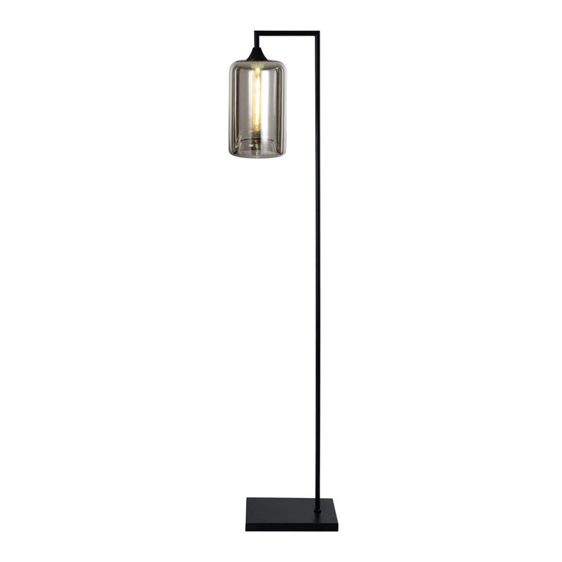 Aetna 155cm Task Floor Lamp, Black, Smoke