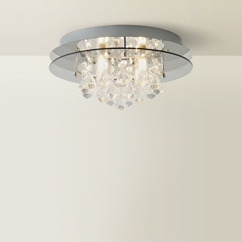 Grier Crystal Flush Mount, No