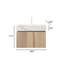 Meuble-lavabo suspendu de luxe de 61 cm avec lavabo en céramique, style familial moderne, meuble-lavabo suspendu de style milieu du siècle, armoire de salle de bain en pierre frittée