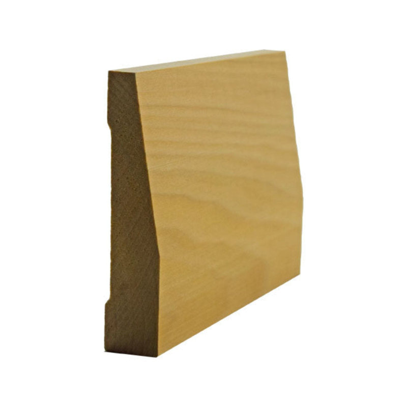 Plinthe biseautée de 3 1/2 po x 3/4 po EWBB32. Sans finition, Peuplier