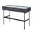 Emery Contemporary Console Table, Steel, and Glass Top by LumiSource-94388717