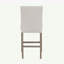 Chaise d'appoint en tissu blanc transitionnel avec garniture cloutée | Entretien facile (nettoyage par solvant doux) sans accoudoirs-406533360-406533362