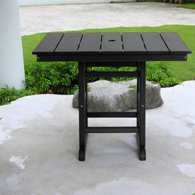 Tables de patio pliantes, table carrée moderne Hdpe 37,8 pouces