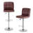 Sanya Swivel Upholstered Faux Leather Adjustable Height Counter Stool-205204793
