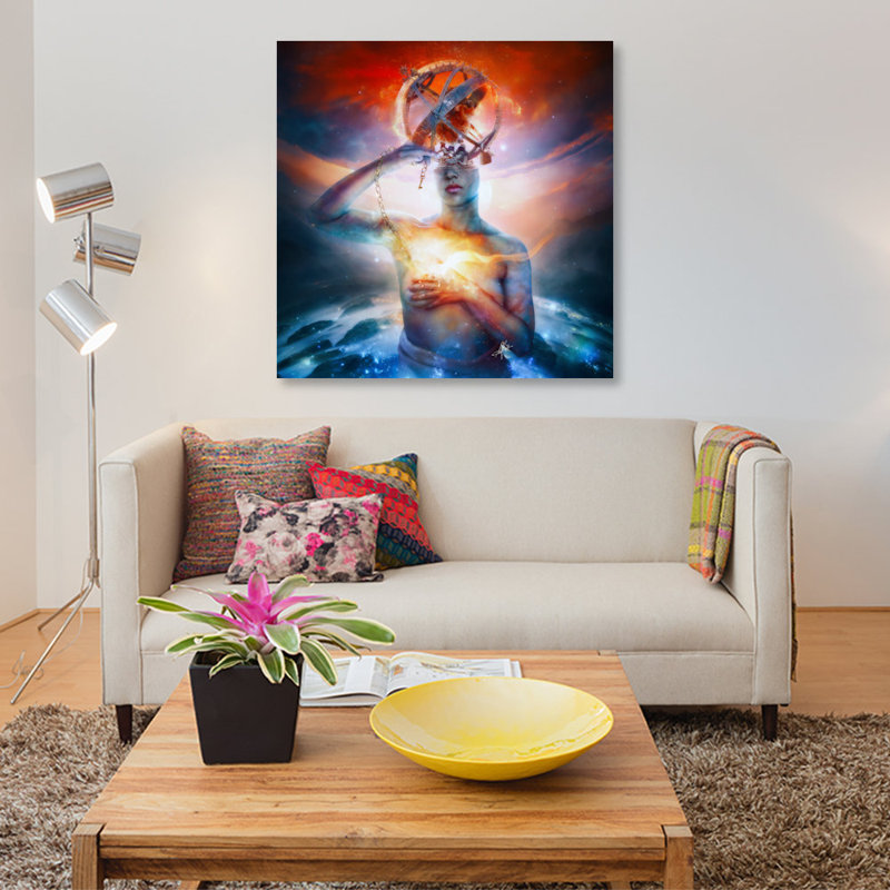 « invisible », reproduction d’impression sur toile, H 18 po x l 18 po x P 1,5 po, Toile tendue, Pas de tapis