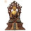 Figurine seigneur Bouddha assis sur un trône de six lumières