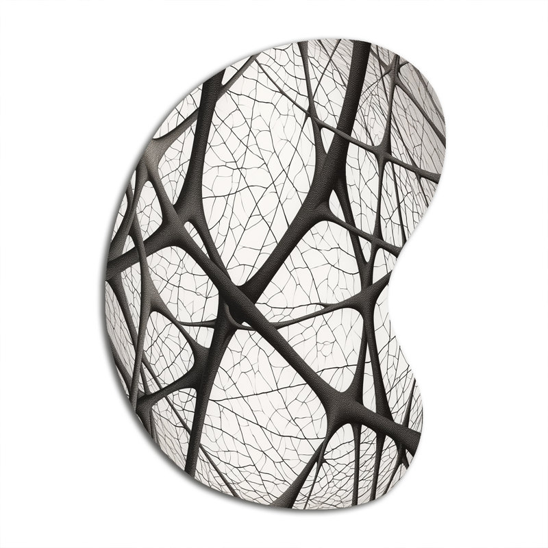 Dania - Décoration murale asymétrique en formes abstraites, sculpture murale en métal Freeform, H 31 po x l 22 po