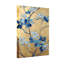 Plantes et fleurs, fleurs bleues sur fond doré, reproduction d'art
