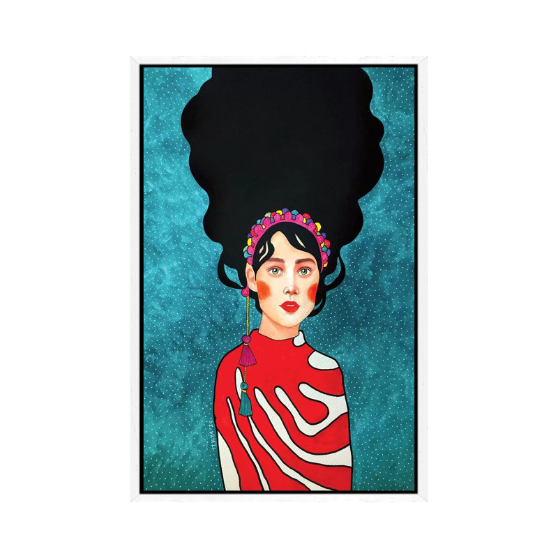 Waking Dream 1 Piece Painting on Canvas, 66.04cm H x 45.72cm W x 3.81cm D, White Floater Framed