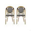 Chaises d'extérieur en polyuréthane et aluminium pour l'extérieur, ensemble de 2, finition en bambou-1972269166