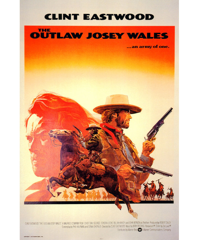 Outlaw Josey Pays de Galles, H 48 po x l 32 po