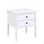 Table de chevet 2 tiroirs - Blanc-590231487