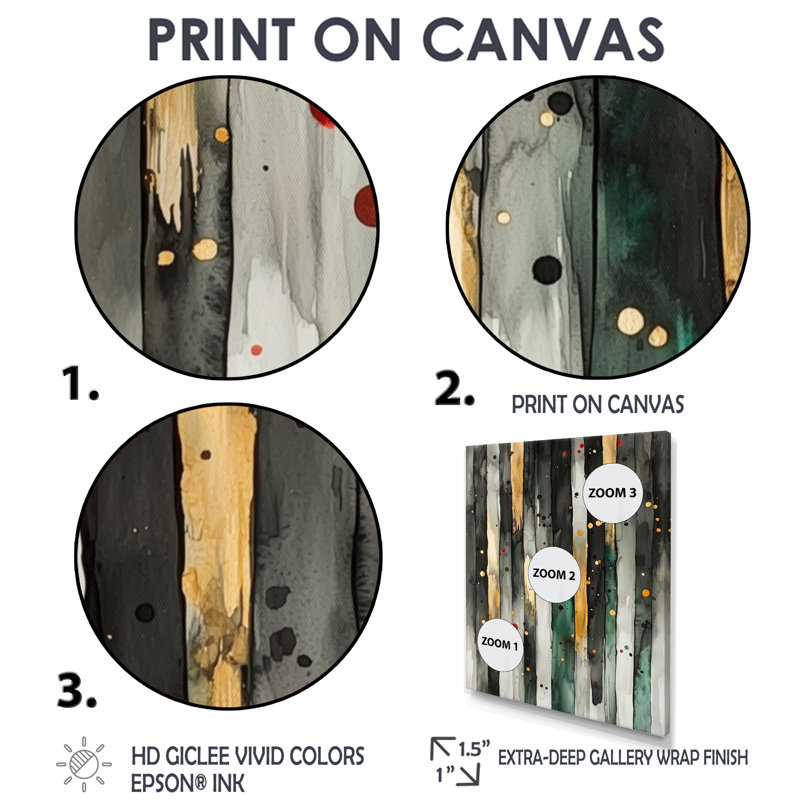 Engman - Art mural abstrait, salon, Toile tendue, Ne s’applique pas, H 20 po x l 12 po
