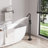 Luxury 316 Stainless Steel Freestanding Tub Filler, Modern Floor Mount Thermostatic Tub Faucet with Handheld Shower, Safe for Indoor & Outdoor Use-129109233